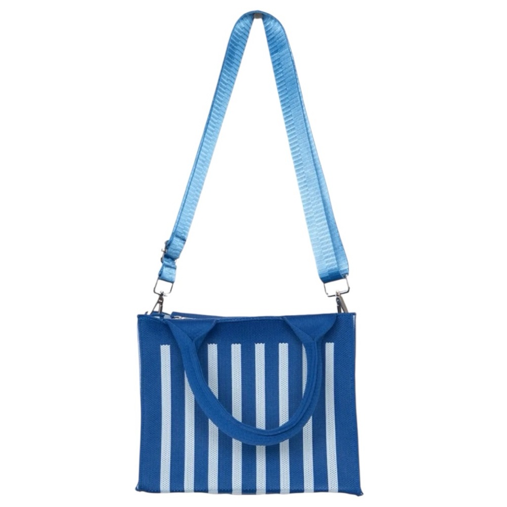 Boutique Katydid Blue Striped Mini Tote Bag Canvas
Crossbody Coastal Preppy NWT
